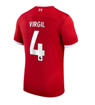 Liverpool Virgil van Dijk #4 Primera Equipación 2023-24 Manga Corta